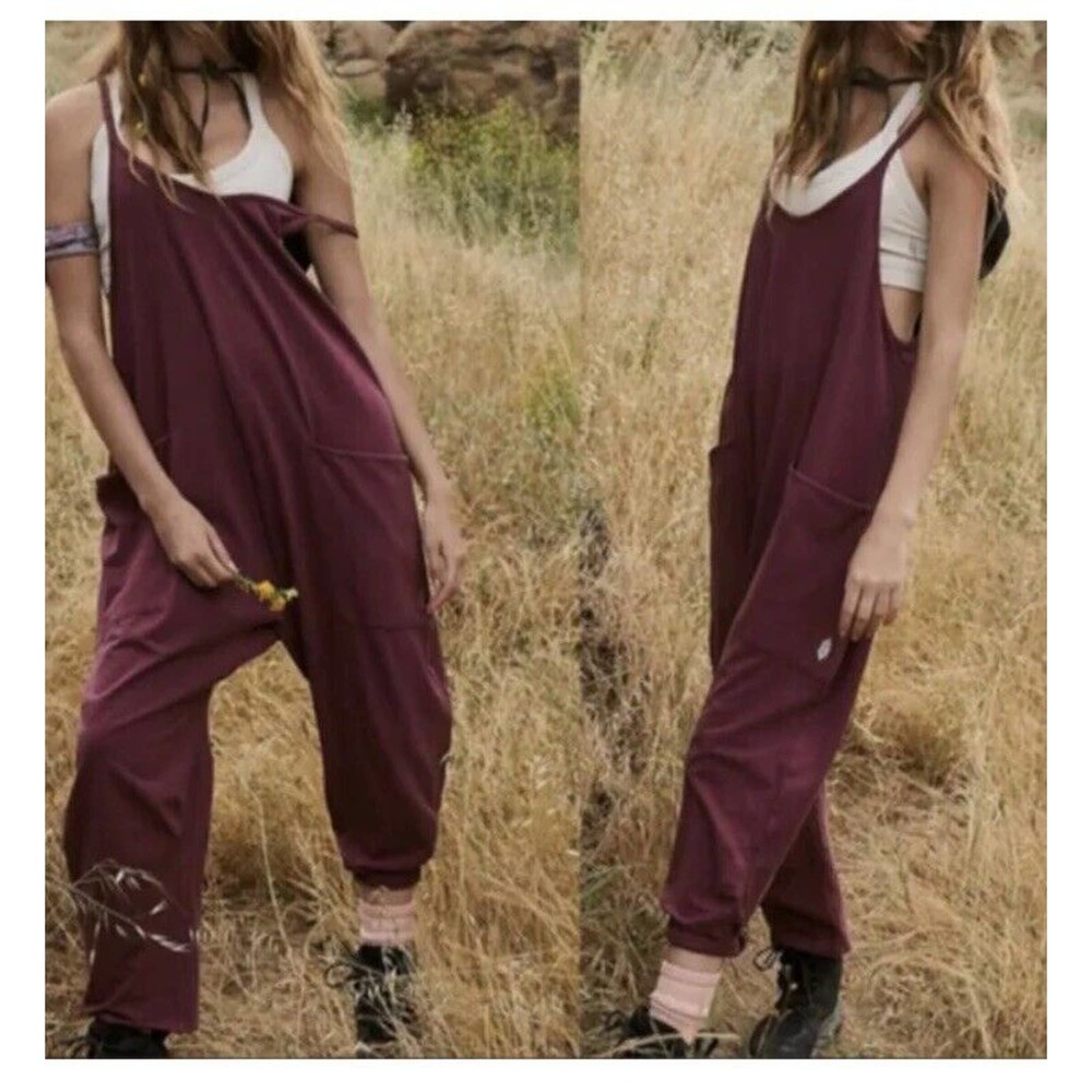 FREE PEOPLE Hot Shot One Piece Romper FP Movement Pomegranate Ladies MEDIUM